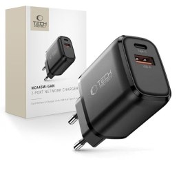 TECH-PROTECT NCA45W-GAN 2-PORT NETWORK CHARGER PD 45W / QC3.0 BLACK Tech-Protect