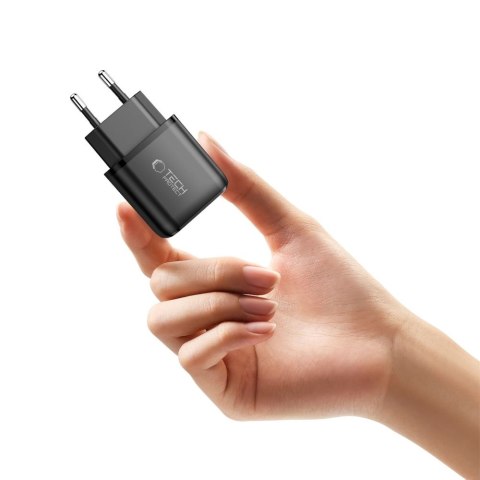 TECH-PROTECT NCA45W-GAN 2-PORT NETWORK CHARGER PD 45W / QC3.0 + TYPE-C CABLE BLACK Tech-Protect