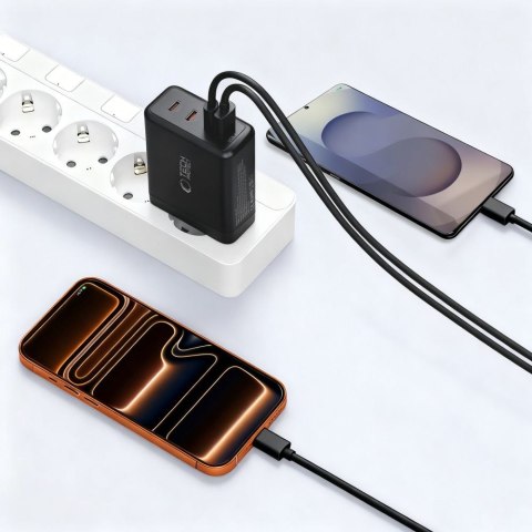 TECH-PROTECT NC120W-GAN 4-PORT NETWORK CHARGER PD 120W / QC3.0 BLACK Tech-Protect