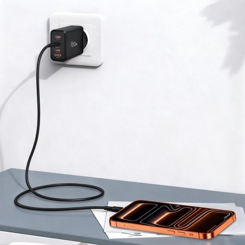 TECH-PROTECT NC120W-GAN 4-PORT NETWORK CHARGER PD 120W / QC3.0 BLACK Tech-Protect