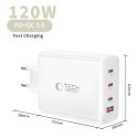 TECH-PROTECT NC120W-GAN 4-PORT NETWORK CHARGER PD 120W / QC3.0 WHITE Tech-Protect