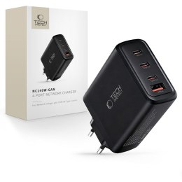 TECH-PROTECT NC140W-GAN 4-PORT NETWORK CHARGER PD 140W / QC3.0 BLACK Tech-Protect