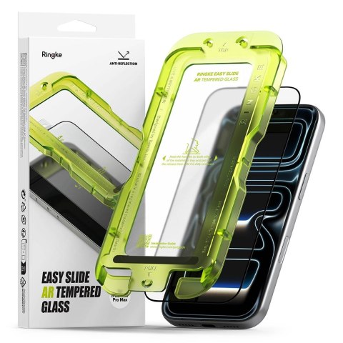SZKŁO ANTYREFLEKSYJNE RINGKE EASY SLIDE ANTI REFLECTIVE TEMPERED GLASS IPHONE 17 PRO MAX BLACK Ringke
