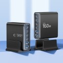 TECH-PROTECT DC160W-GAN 6-PORT DESKTOP CHARGER PD 160W / QC3.0 BLACK Tech-Protect