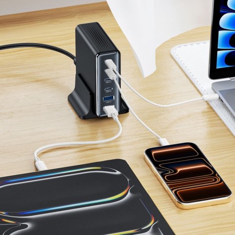 TECH-PROTECT DC160W-GAN 6-PORT DESKTOP CHARGER PD 160W / QC3.0 BLACK Tech-Protect