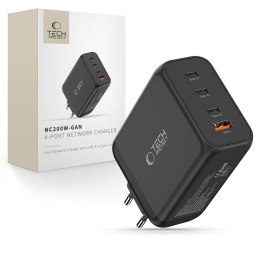 TECH-PROTECT NC200W-GAN 4-PORT NETWORK CHARGER PD 200W / QC3.0 BLACK Tech-Protect