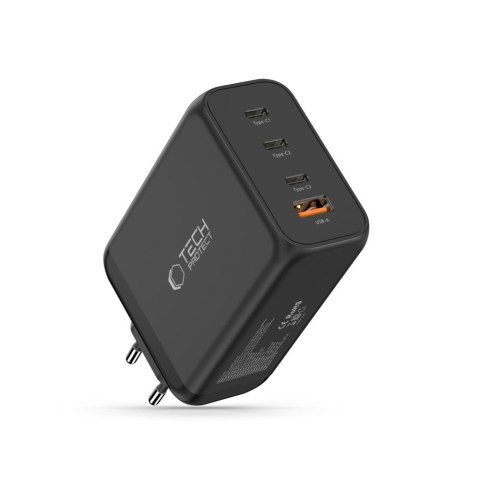 TECH-PROTECT NC240W-GAN 4-PORT NETWORK CHARGER PD 240W / QC3.0 BLACK Tech-Protect