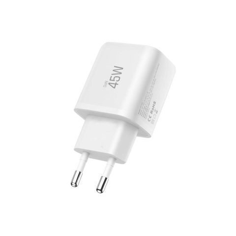 TECH-PROTECT NCA45W-GAN 2-PORT NETWORK CHARGER PD 45W / QC3.0 + TYPE-C CABLE WHITE Tech-Protect