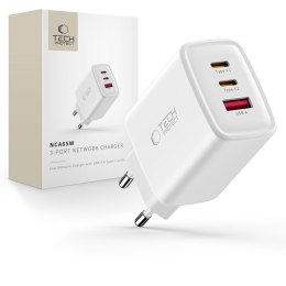 TECH-PROTECT NCA65W-GAN 3-PORT NETWORK CHARGER PD 65W / QC3.0 WHITE Tech-Protect