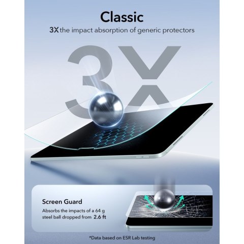 SZKŁO HARTOWANE ESR PAPER FEEL 2-PACK IPAD AIR 10.9" 4 / 5 / 2020-2022 / 11" 6 / 7 / 8 / 2024-2026 CLEAR ESR
