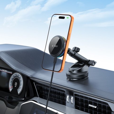 TECH-PROTECT V9 ARCTICBOOST MAGNETIC MAGSAFE DASHBOARD & VENT CAR MOUNT WIRELESS CHARGER 25W QI2.2 BLACK Tech-Protect