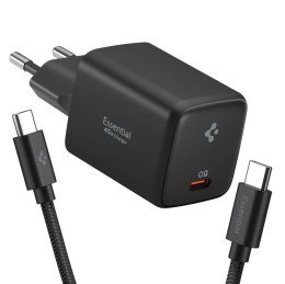 SPIGEN EE451EU ESSENTIAL 1-PORT NETWORK CHARGER 45W + TYPE-C CABLE BLACK Spigen