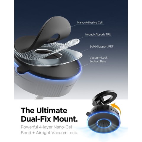 SPIGEN MFT36 VACUUMLOCK MAGNETIC MAGSAFE DASHBOARD CAR MOUNT BLACK Spigen