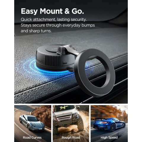 SPIGEN MFT36 VACUUMLOCK MAGNETIC MAGSAFE DASHBOARD CAR MOUNT BLACK Spigen