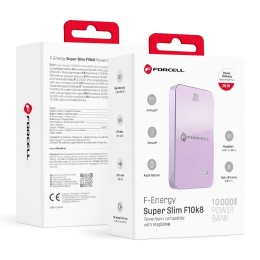 Powerbank zgodny z MagSafe Forcell F-Energy SuperSlim F10K8 QC4.0 PD3.0 15W 10000 mAh fioletowy 0INT