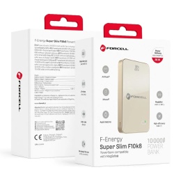 Powerbank zgodny z MagSafe Forcell F-Energy SuperSlim F10K8 QC4.0 PD3.0 15W 10000 mAh tytanowy pustynny 0INT