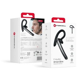 Słuchawka bezprzewodowa mono (ENC, Multipoint, BT 6.0 + EDR, 90mah) FORCELL Orion Slim czarny 0INT