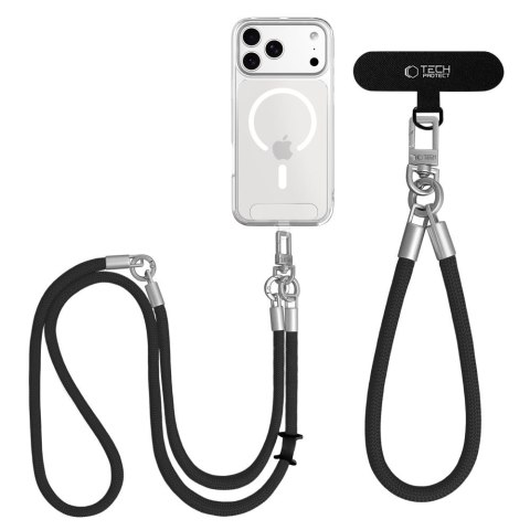 TECH-PROTECT C10S ROPE CROSSBODY & WRIST BLACK/TITANIUM Tech-Protect