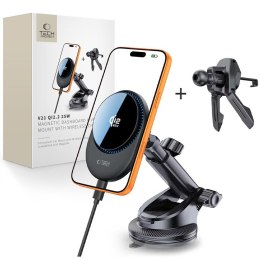 TECH-PROTECT V21 MAGNETIC MAGSAFE DASHBOARD & VENT CAR MOUNT WIRELESS CHARGER 25W QI2.2 BLACK Tech-Protect