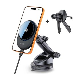 TECH-PROTECT V21 MAGNETIC MAGSAFE DASHBOARD & VENT CAR MOUNT WIRELESS CHARGER 25W QI2.2 BLACK Tech-Protect