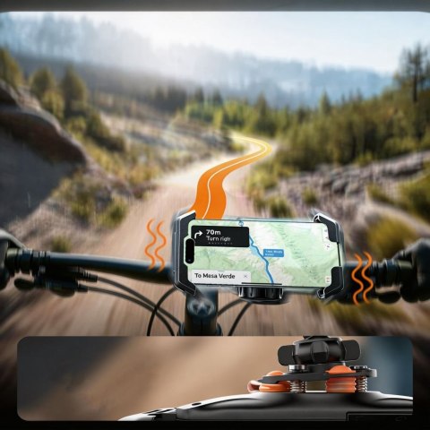 TECH-PROTECT V6 UNIVERSAL BIKE & MOTORCYCLE MOUNT BLACK Tech-Protect