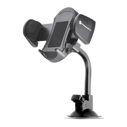 Uchwyt na telefon do samochodu uniwersalny Forcell F-Grip Oval 17 cm do szyby / deski / kratki czarny